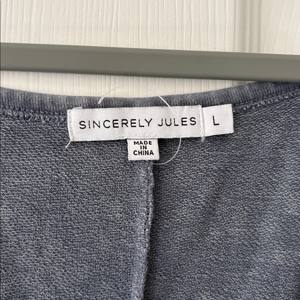 Sincerely Jules Acid Wash Blue Oversized Harem Jumpsuit Large - Picture 2 of 3